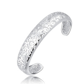 925 Sterling Silver Filigree Hollow Bangle/Bracelet 16cm + Gift Bag