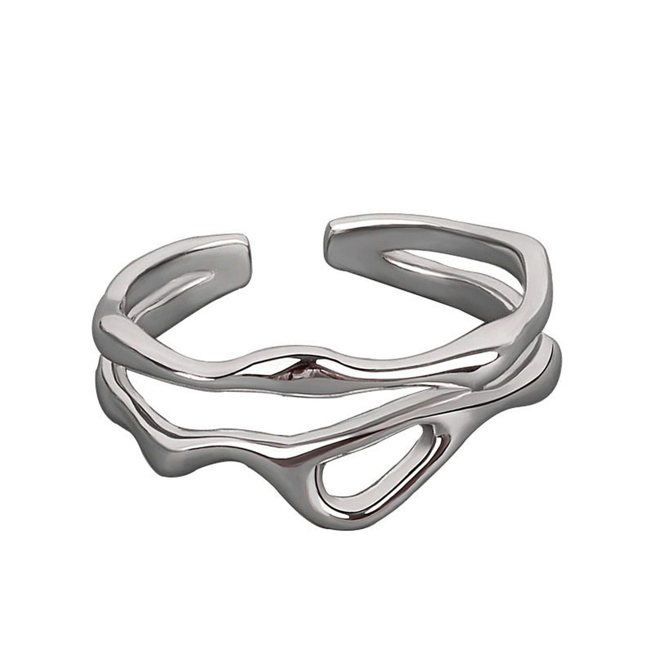 Abstract metal top ring