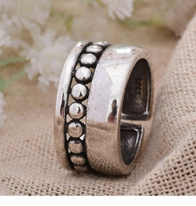 Chunky Silver Ring | Statement Ring | Bead Ring For Woman | Chunky | Adjustable 