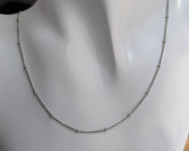 Disc/Circle Pendant Necklace/Choker Ball Beads Stainless Steel+ Bag