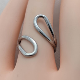 Tear Drop Ring Adjustable, Hollow Tear Statement Ring Stainless Steel