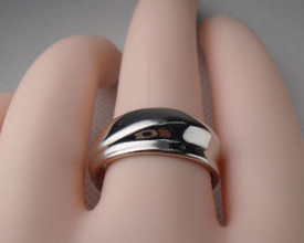 Chunky Silver Plated Twist Wavy Ring For Women Double Ring Adjustable UK