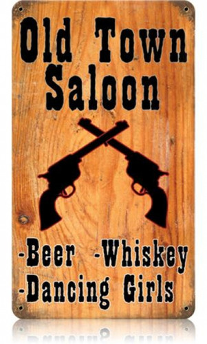Personalized Street Signs >> Retro Old Town Saloon Tin Sign 8 x 14 Inches Personalized Street Signs >> Retro Old Town Saloon Tin Sign 8 x 14 Inches
