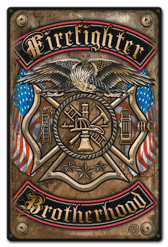 Personalized Street Signs >> Firefighter Brotherhood Metal Sign 12 x 18 Inches Personalized Street Signs >> Firefighter Brotherhood Metal Sign 12 x 18 Inches
