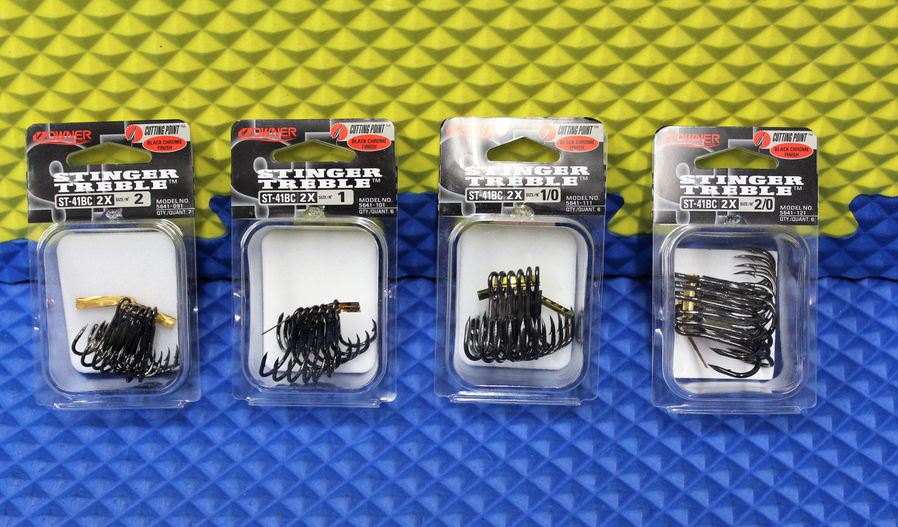 Owner Stinger Treble Hooks Black Chrome Finish ST41BC 2X CHOOSE YOUR