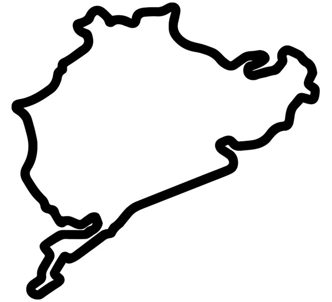 Nurburgring Track Outline Vinyl Sticker Decal