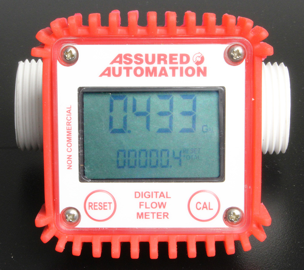 Digital Fluid Flow Meter with resettable totals and flow rate by Flows.Com!