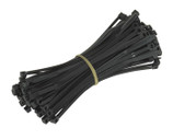 24" HEAVY DUTY BLACK WEATHER RESISTANT NYLON CABLE TIES 100/BAG