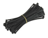 14" HEAVY DUTY BLACK WEATHER RESISTANT NYLON CABLE TIES 100/BAG