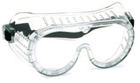CREWS ECONOMY GOGGLES CLEAR FRAME PERFORATED LARGE ELASTIC STRAP 2220 - CLEARANCE ITEM