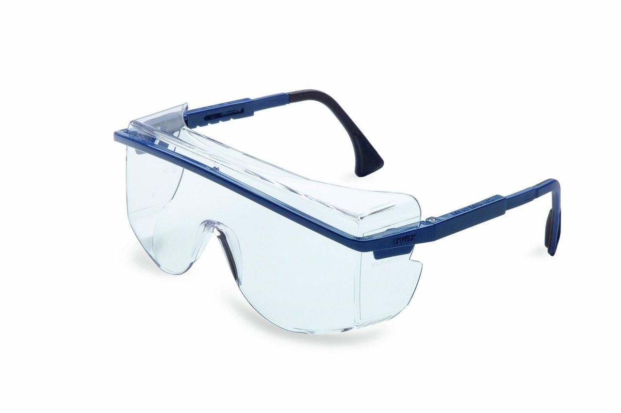 Uvex Blue Frame Clear Lens Otg 3001 Safety Glasses 2510c