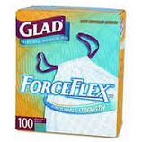 GLAD FORCEFLEX KITCHEN TRASH BAG w/DRAWSTRING - 13 GAL / 100/BX - 70427