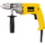 The DeWalt DW245 7.8-amp 1/2-inch drill comes with helical-cut steel construction and heat-treated gears for increased durability and long gear life. A metal gear housing is included for job site durability and increased reliability, as is a two-finger trigger for increased comfort. Also featured is a 360-degree side handle for greater control and versatility and triple gear reduction for increased torque and reduced gear stress. This drill is capable of a no-load speed of 0-to-850 RPM and a maximum output of 600 watts. Weighing in at 4.4 pounds, this drill comes with a chuck key with holder and a 360-degree side handle. 