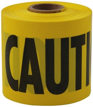 Empire Yellow "Caution" Barricade Tape (English & Spanish) / 3" x 200 FT

- Used for setting off areas under construction

- Brightly colored durable polyethylene with bold, black message in 2" letters

- 200' rolls - Commercial Grade

- Plastic remains pliant in cold weather

- Text in English and Spanish

