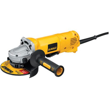 The DEWALT D28402 4-1/2-Inch small angle grinder has a 10-Amp motor for faster material remover and higher overload protection. Its matching wheel flanges allow the use of common accessories. The grinder features a paddle switch with safety lock-off which prevents accidental start up.