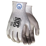 MCR Safety 9672 Cut Pro PU Coated Gloves - 13 Gauge Dyneema Shell - Gray - Size: MEDIUM - CLEARANCE SALE