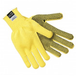 MCR Safety 9365 100% Dupont Kevlar Gloves - 7 Gauge - PVC Dots One Side - Yellow
