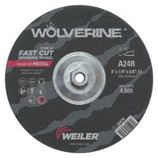 Weiler 56470 9" X 1/4" Wolverine Type 27 Grinding Wheel, A24R, 5/8"-11 Nut - CLEARANCE SALE 