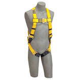 3M DBI-SALA Delta 1101827 Full Body Harness, Back D-Ring, Parachute Buckle Leg Straps, X-Large, Yellow/Navy - CLEARANCE SALE