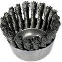 FLEXOVIT 2-3/4" x 5/8"-11 KNOTTED WIRE CUP BRUSH - .020 STAINLESS STEEL C1580