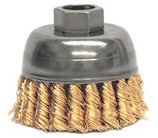 WEILER 2-3/4" x 5/8"-11 KNOTTED WIRE CUP BRUSH - .020 BRONZE 13299