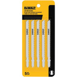 DEWALT T SHANK JIG WOOD BLADE FAST/CLEAN OUT 6 TPI  DW3753H - 5/Pack