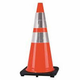 28" ORANGE TRAFFIC SAFETY CONE W/REFLECTIVE TAPE - 03-500-10