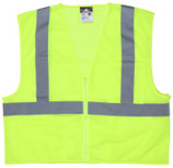 SIZE LARGE LIME GREEN MESH VEST W/ZIPPER - CL2MLPL