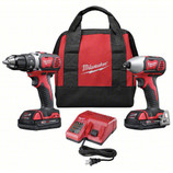 Milwaukee 18-Volt Compact Drill and Impact Driver Combo Kit - 2691-22