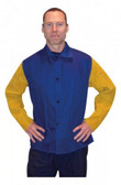 TILLMAN 30" 3-XLARGE FIRE RETARDANT ROYAL BLUE WELDING JACKET WITH LEATHER SLEEVES 9230-3X