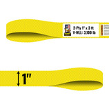 Tuffy 2 Ply 1" x 2 ft Eye & Eye Type 3 Web Sling - 3100 lbs WLL