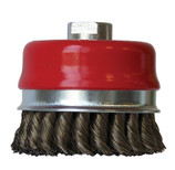 Flexovit 4" x 5/8-11 .020 Carbon Knotted Wire Cup - C1630