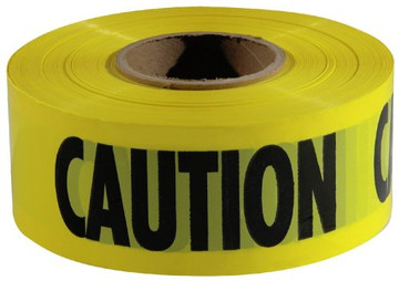 Empire Yellow "Caution" Barricade Tape - 3" x 1000 FT

- Made of durable plastic, made in USA

- Plastic remains pliant in cold weather

- Bright yellow color alerts to danger or off-limits

- Bold black ink caution stands out from yellow background making message highly visible

- Designed for general purpose roping off of construction areas, crime scenes and road work