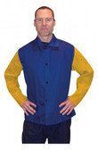 TILLMAN 30" LARGE FIRE RETARDANT ROYAL BLUE WELDING JACKET WITH LEATHER SLEEVES 9230-L 