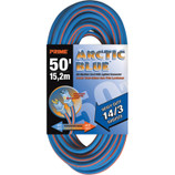 PRIME WIRE 530835 - 100' SJEOW-A ARCTIC BLUE EXTENSION CORD W/LIGHTED END 3/CS 