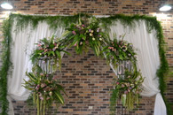 Arbor with Textural flowers