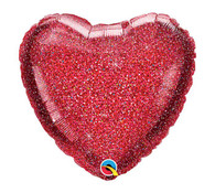 Ruby Glitter Heart Balloon