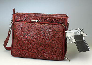 Tooled American Cowhide Handbag