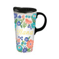 Cypress Home Nana Ceramic Travel Coffee Mug, 17 ounces