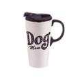 Cypress Home Dog Mom Ceramic Travel Coffee Mug, 17 ounces