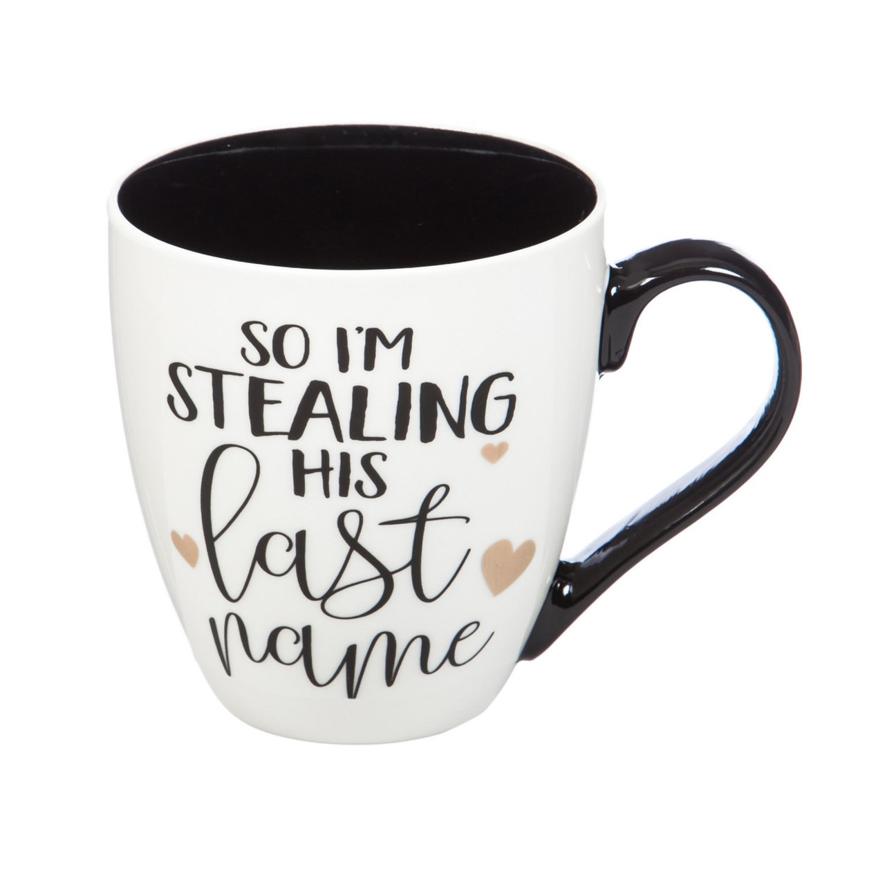 18 ounces Evergreen Enterprises Inc. Cypress Home I Stole Her Heart & Im Stealing His Last Name Wedding Coffee Cup Gift Set of 2 Oversized Mugs 