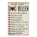 10 Dog Rules 16 X 10 Inch Tin Metal Sign