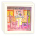 MK Collection "Tea Party" Home Sweet Home Shadow Box