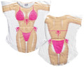 Fuchia Macrame Bikini Cover-Up T-Shirt #3