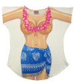 Blue Sarong Bikini Tee Shirt - Cover-Up #16