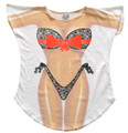 Black Lace Bikini Tee Shirt - Cover-Up #48