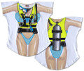 Bikini Coverup T-Shirt #66 - Scuba Girl  Regular Size