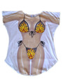 Flames Bikini Tee Shirt - Cover-Up #69 Regular Size