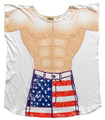 Stars & Stripes Guy Board Shorts Cover-Up T-Shirt Size M/L
