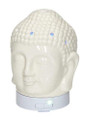 Ultrasonic Aroma Oil Diffuser Buddha Ceramic Deco Art White